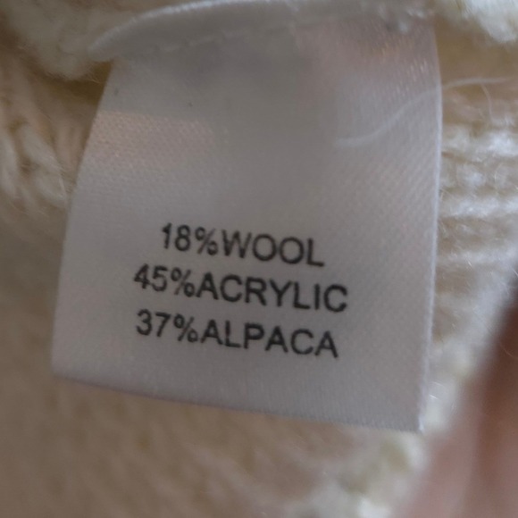 Ulla Johnson Alpaca Wool Blend Ivory Knit Sweater Small Bow Back Pocket Detail - Picture 4 of 9